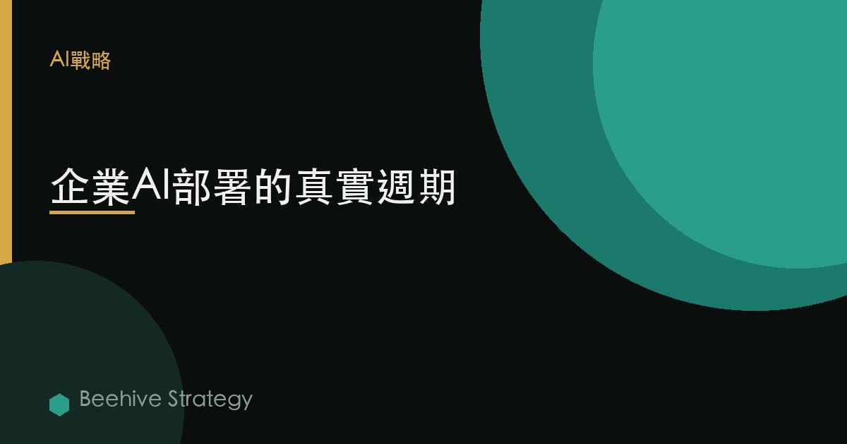 企業AI部署的真實週期