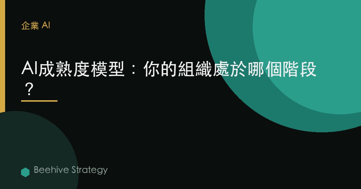 AI成熟度模型：您的組織處於哪個階段？